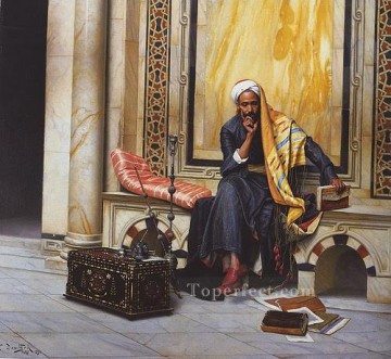Árabe Painting - hombre Ludwig Deutsch Orientalismo Árabe